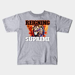 Reigning Supreme Majestic Lion Kids T-Shirt